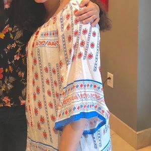 Floral print/Cream base Blouse